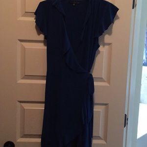 Royal blue wrap around dress